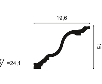 Карниз C334 - 15*19,6*200см
