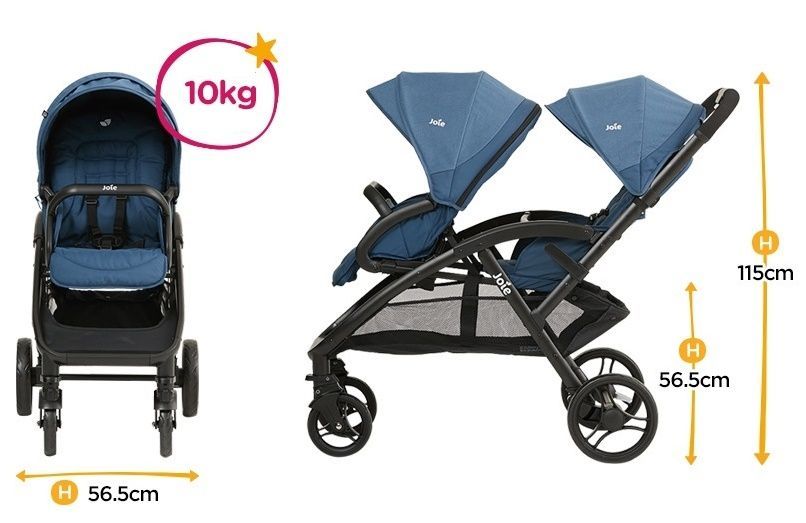 Модель: S 61424 Joie Evalite Duo коляска для двойни