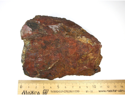 Заринит, срез полированный с одной стороны, Россия, Кемеровская область (110*97*89 мм, 795 г) №24833