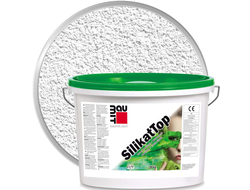 Штукатурка декоративная силикатная BAUMIT SilikatTop Белая база Шуба 1,5 мм 25 кг