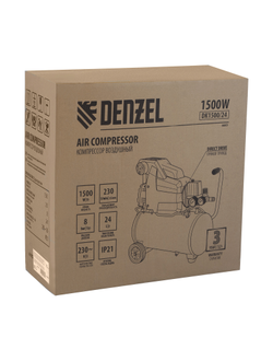 Компрессор воздушный DK1500/24, Х-PRO 1.5 кВт, 230 л/мин, 24 л Denzel