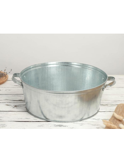 Таз круглый сшивной оцинкованный 13 литров