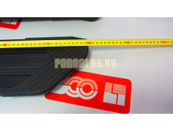 Пороги подножки "Luxe Black" 1800 мм для Hyundai SANTA-FE IV рест 2020-2024