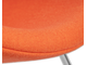 Кресло дизайнерское DOBRIN EMILY, оранжевая ткань AF, хромированная сталь