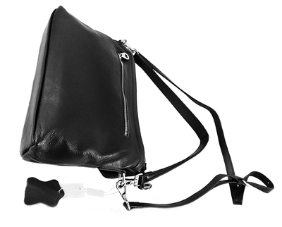 (АРТИКУЛ: 8401/1) СУМКА ЖЕНСКАЯ, НЕБОЛЬШАЯ, НАТУРАЛЬНАЯ КОЖА, ЧЕРНАЯ, ДВА ОТДЕЛЕНИЯ, С ДВУМЯ ПЛЕЧЕВЫМИ РЕМНЯМИ
