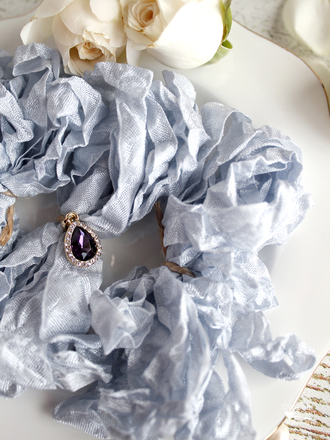 Шебби-лента Васильковая (Россия), 2 метра