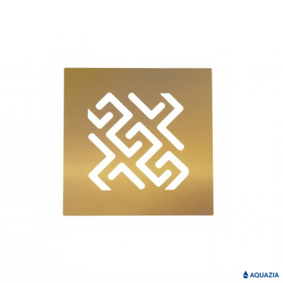 Трап водосток PLATZ Antik 100х100 Боковой выпуск (Золото)