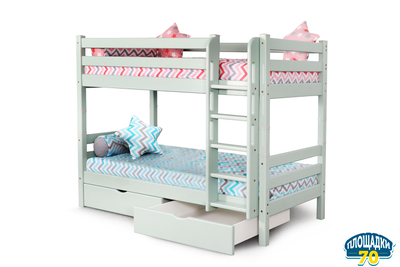 Вариант 9 Двухъярусная кровать "Соня" с прямой лестницей