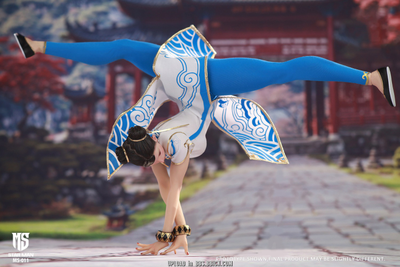 Чун Ли (серия Street Fighter) - Коллекционная ФИГУРКА 1/6 Female Fighter, Blue cloud patterned white cheongsam version (MS-011) - STAR MAN