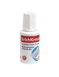 Корректирующая жидкость ERICH KRAUSE, 20 мл, флакон с кисточкой, 5, 5 штук