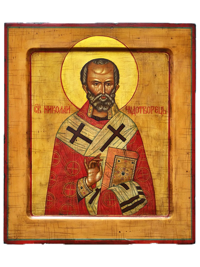 Николай Чудотворец, Святитель. Рукописная икона