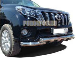 Защита переднего бампера (G) d76 для Toyota Land Cruiser Prado 150 (2014-2017)