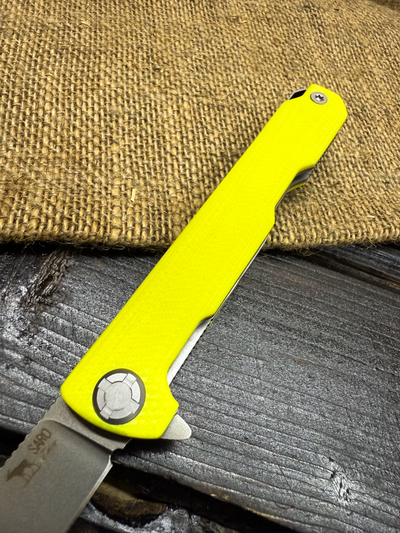 Складной нож Single EVO. СТАЛЬ ELMAX, G10 желтый