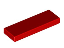 Tile 1 x 3, Red (63864 / 4533742)
