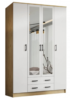Шкаф Квадро Дуб вотан/Белый (Эра)