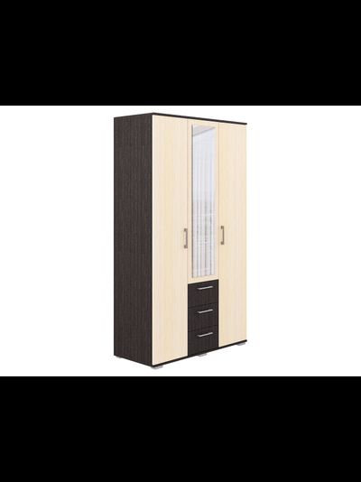 Шон-12 Шкаф распашной с зеркалом 2100х1200х540 Венге/Дуб молочный
