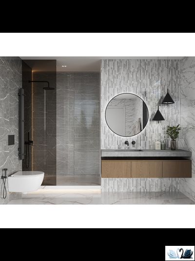 Плитка Gracia Ceramica Modello white wall 02 25x60 с орнаментом