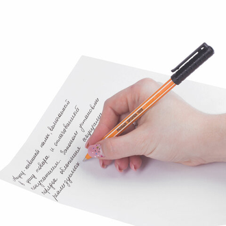 Ручка шариковая масляная PENSAN "Officepen 1010", КРАСНАЯ, корпус оранжевый, узел 1 мм, линия письма 0,8 мм, 1010/60, 60 штук в упаковке