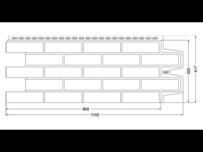 Фасадная панель "Клинкерный кирпич", цвет шампань, серия премиум