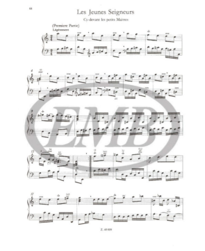 Couperin Pieces for Keyboard Band 4 - study score