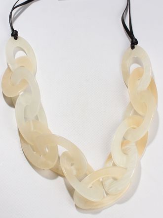 Украшение из акрила  "ЦЕПИ" бежевое