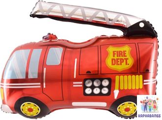 Шар пожарная машина 40&quot;/102*48  см ( шар   + гелий + лента)