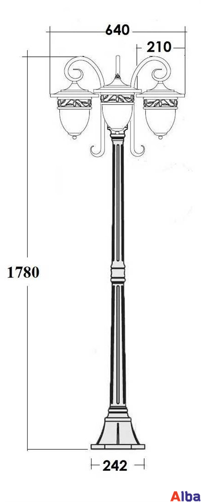 Krakow 87208 B Парковый светильник