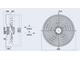 Вентилятор осевой YWF4E-550 с защитной решеткой