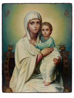 Дарующая (Богородица). Рукописная икона Божией Матери.