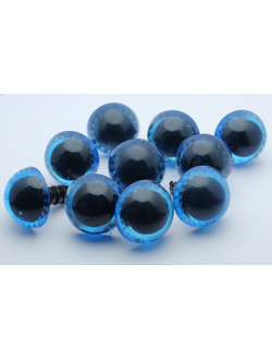 Глаза живые синие с лучиками, диаметр 16 мм, 1000 шт (Оптом)