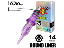 14RL/0,30 mm - Round Liner (BIG-WASP PRESTIGE PURPLE)
