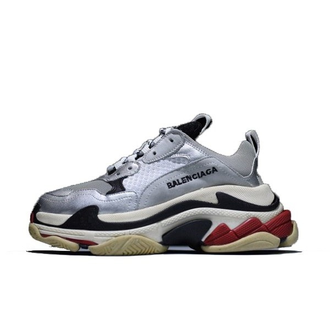 Balenciaga triple s red silver hotsell