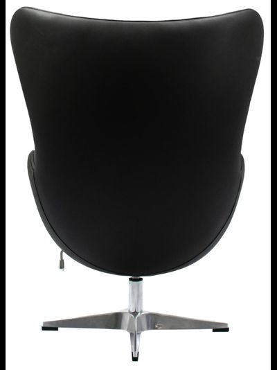 Кресло EGG CHAIR (чёрный, прессованная кожа)
