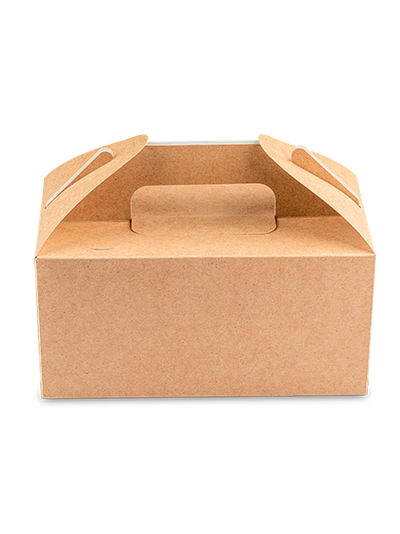 Короб с ручкой M (крафт), 225*120*110мм