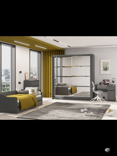 ШКП 3  Макс 2 м  Шкаф-купе Графит