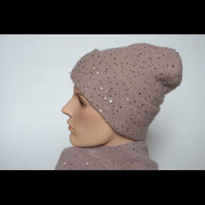 Шапка Vizio 6943 CRY с отворотом розовая