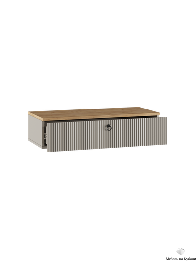 Ника Подвесная консоль, ПВШ 800*180*300 (мдф бежевый мат-05 / лдсп кашемир + дуб делано)