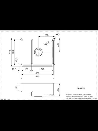 Мойка Reginox Niagara L Right OKG matt