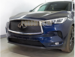Защита радиатора Infiniti QX50 2021- black верх PPREMIUM