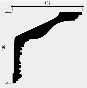 Карниз 1.50.118 - 130*132*2000мм