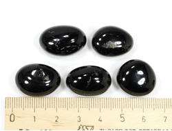 Турмалин черный, Шерл, галтовка в ассортименте, Бразилия (19-22 мм, 5-6 г) №28478