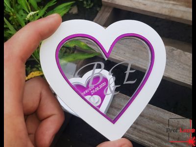 Шкатулка для свадебных колец "Сердце"