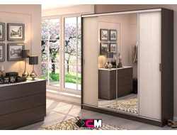 Шкаф-купе АЛЬЯНС 2,0м Белфорт/Венге