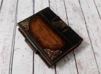 оригинальный подарок, ежедневник в стиле стимпанк, блокнот стим панк, ежедневник из кожи, стимпанк