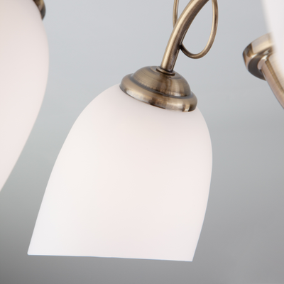 30107/5 АНТИЧНАЯ БРОНЗА ЛЮСТРА С ПЛАФОНАМИ  Stefanie