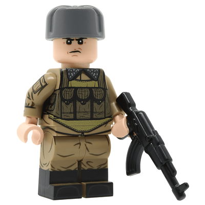 Солдат мотострелок в шапке ушанке | United Bricks Cold War Soviet Motor Rifles Soldier