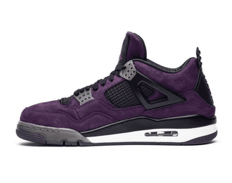 Nike Air Jordan Retro 4 Travis Scott Purple Suede X сбоку