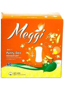 MEGGI Прокладки гигиенические на каждый день PANTY DEO Липовый цвет 60шт MEG4861