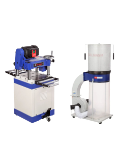 Комплект: рейсмусовый станок, вытяжная установка BELMASH P380ARBH (230 V, с валом helical) + BELMASH DC2500MC