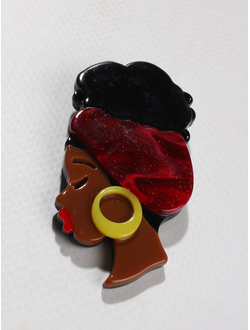 Брошь "Кубинка" акрил